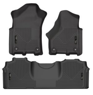RAM 2500 Floor Liners - Front + 2nd Seat - Husky Liners - WeatherBeater - Black - `19-`21